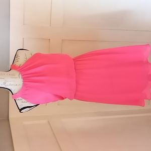 Gianni Bini Pink  Draped Halter  Dress Sz XS